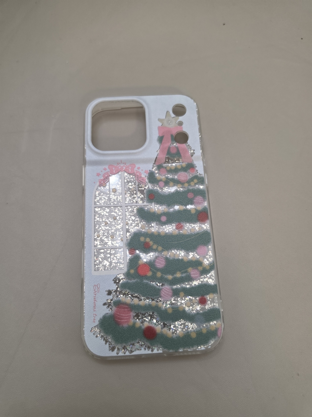 White Christmas Tree Glitter iPhone Case - Festive Phone Cover (Iphone 17promax)